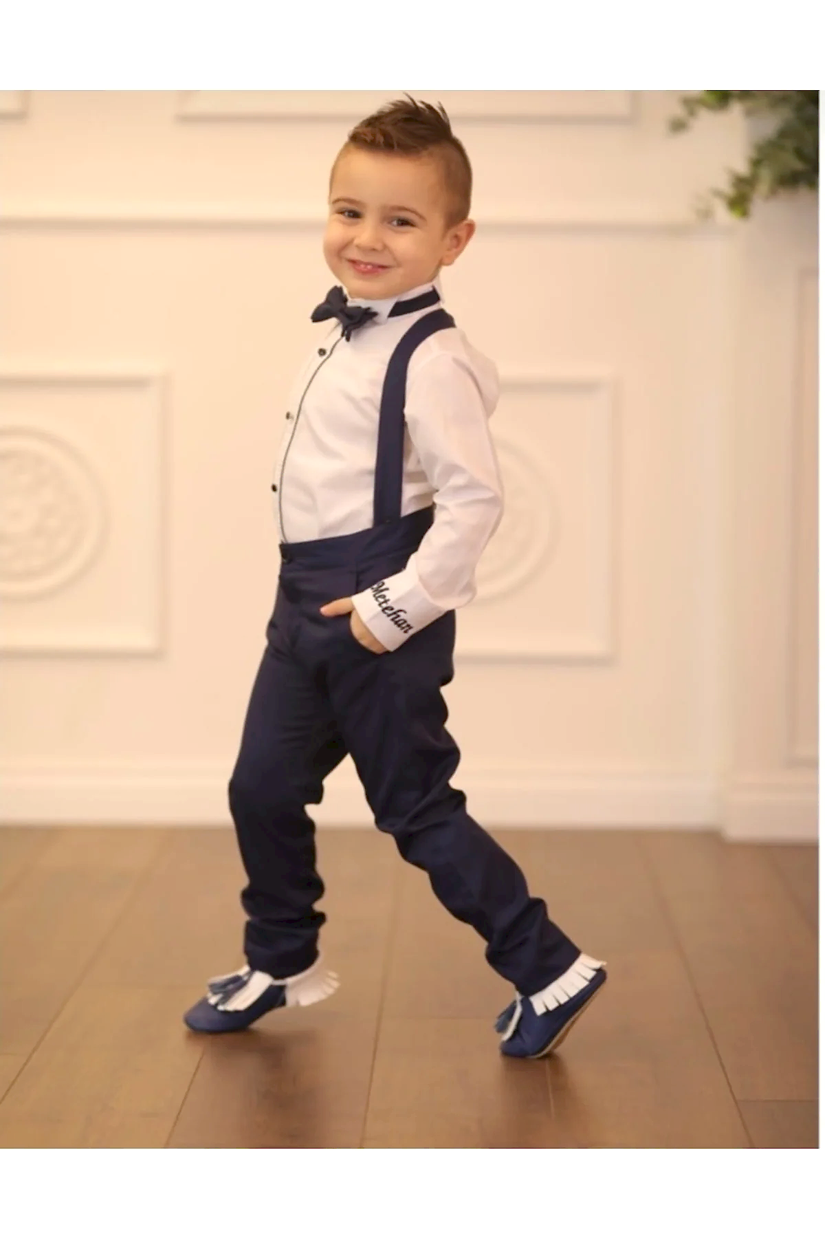 Erkek Çocuk Lacivert Salopet Set