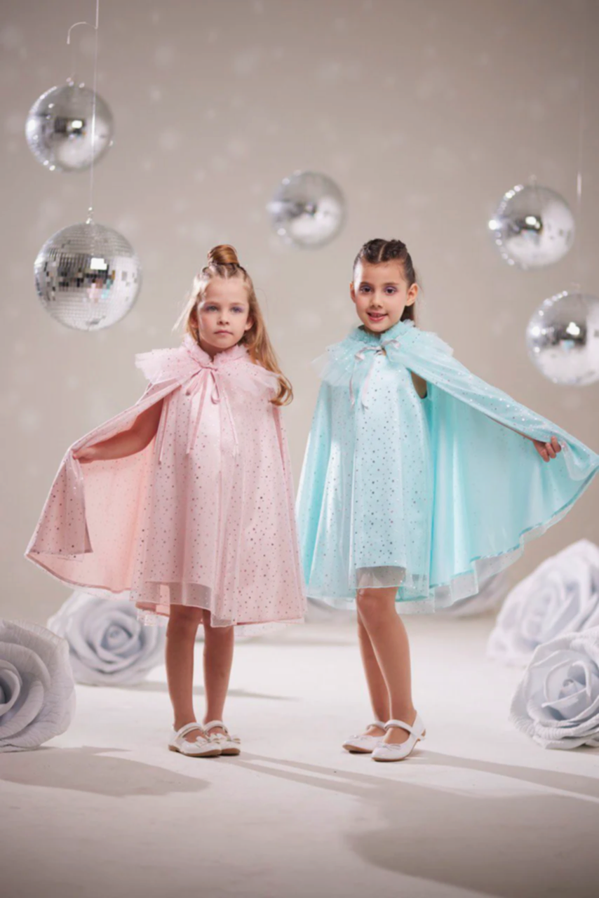 Kız Çocuk Işıltılı Tül Pelerin