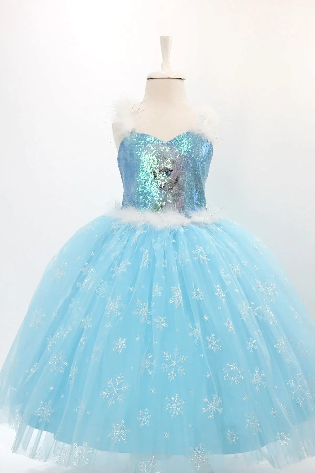 Mavi Resimli Elsa Kostüm