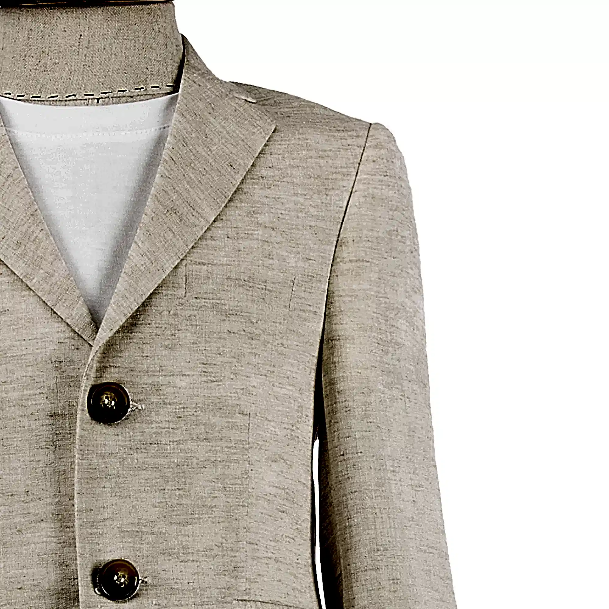 Bej Renkli Keten Çocuk Takım Elbise – Aslı Türkoğlu Kids Atelier