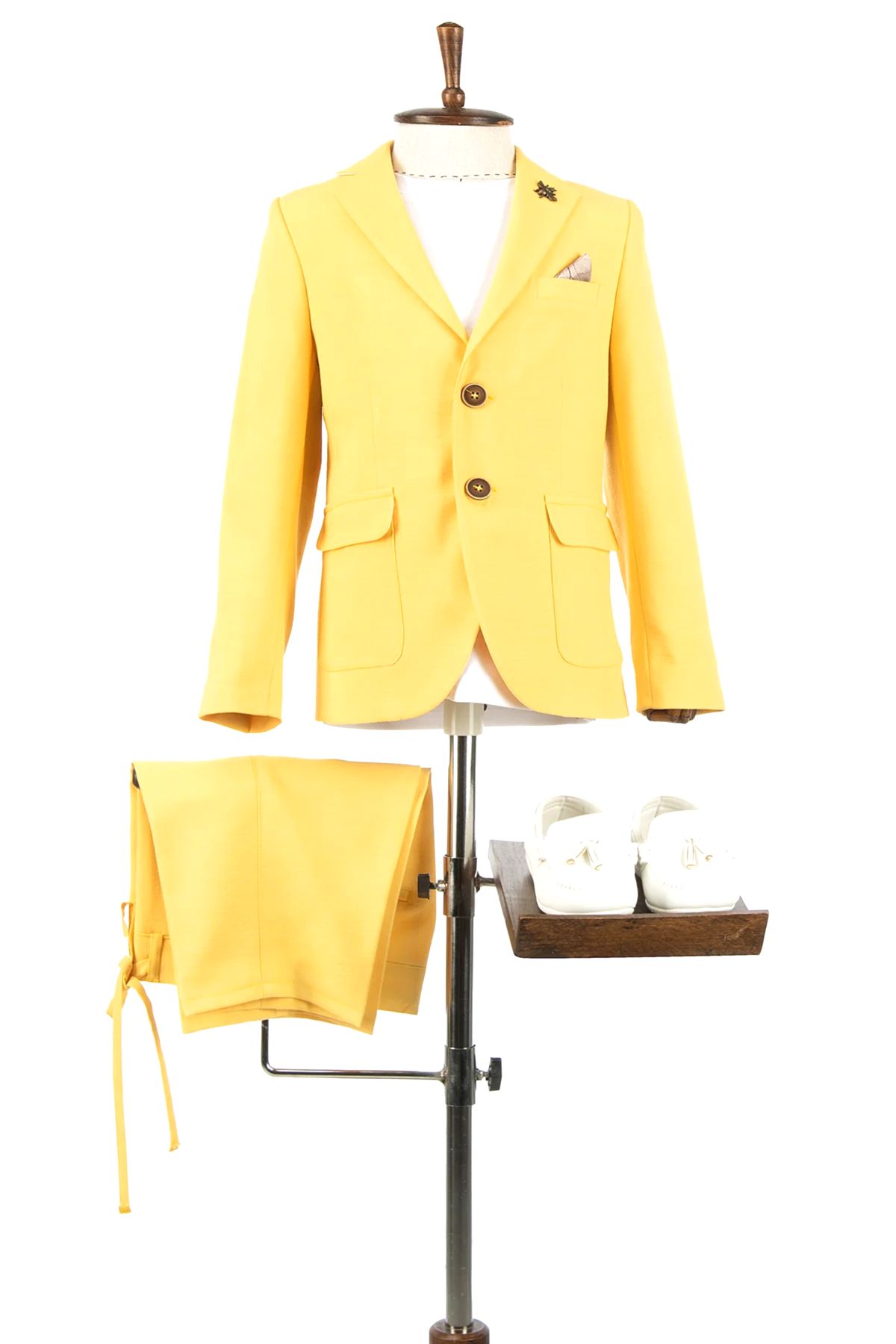 Sarı Keten Erkek Çocuk Takım Elbise | 1-14 Yaş Yazlık Şık Set (Kopya)