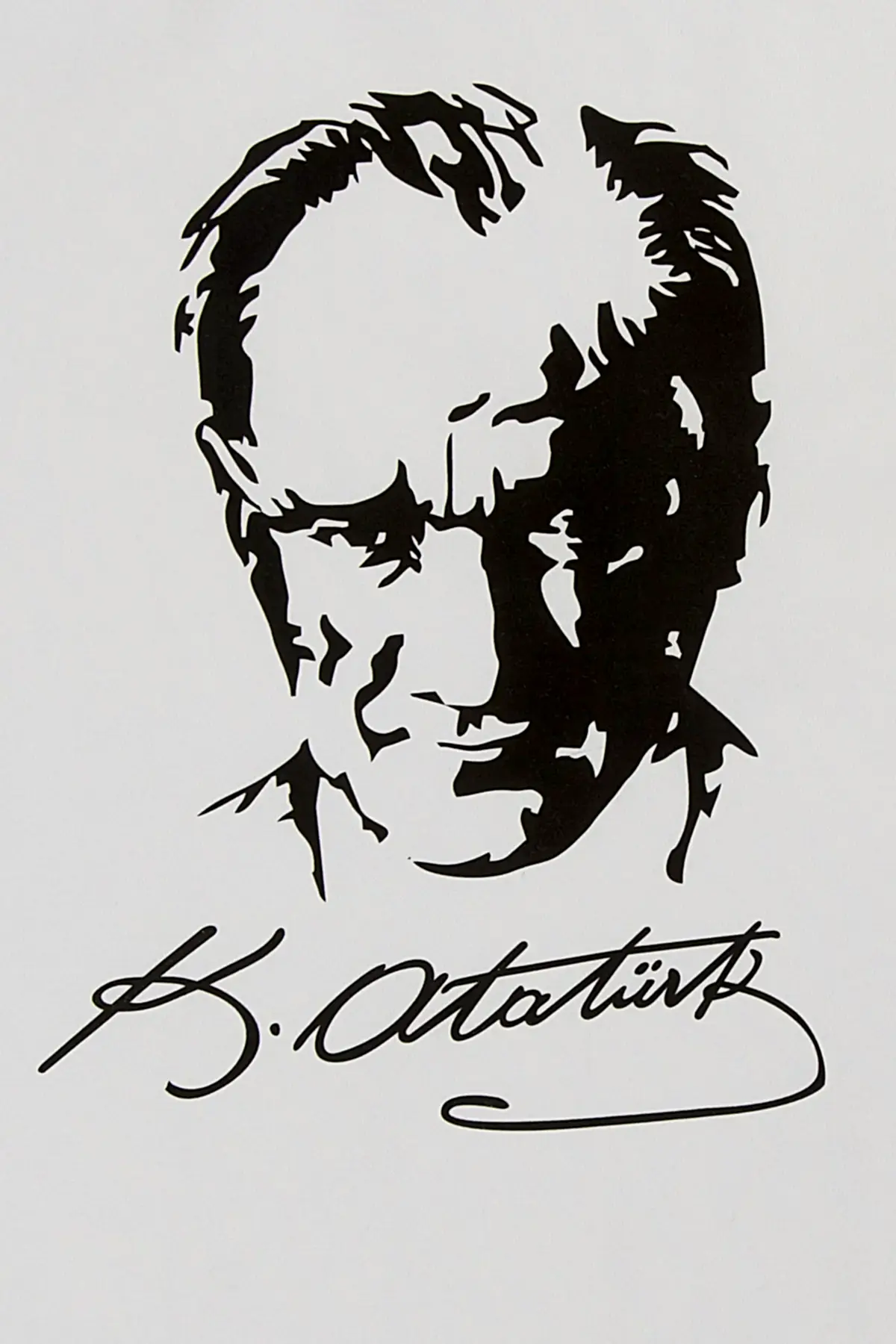 Atatürk Baskılı Beyaz Çocuk Tişört | %100 Pamuk 3-10 Yaş