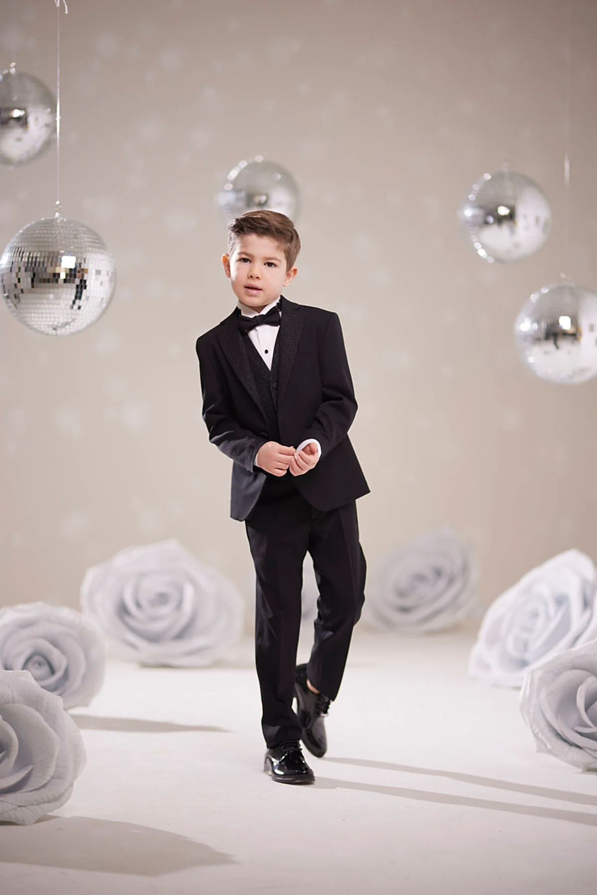 Çocuk Siyah Smokin Takım Elbise