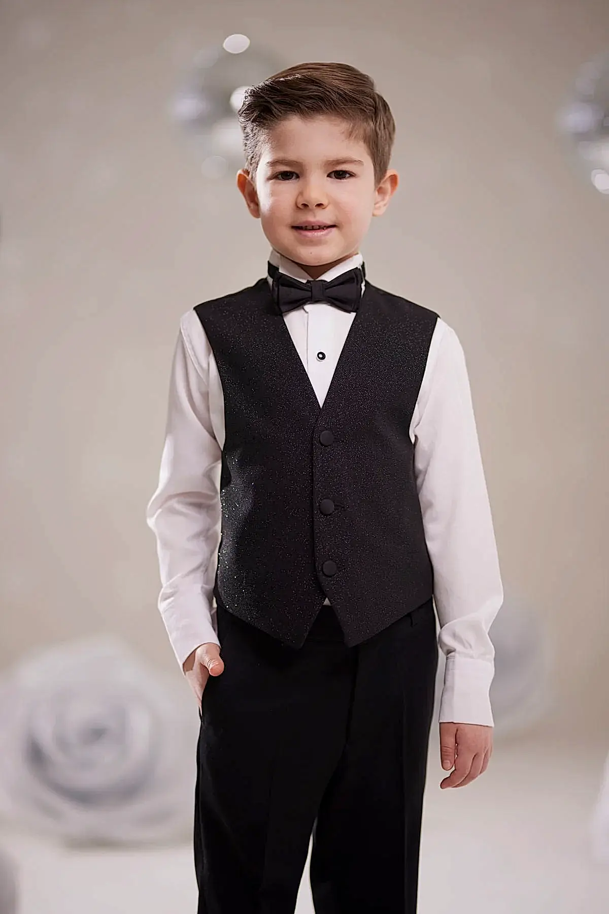 Çocuk Siyah Smokin Takım Elbise