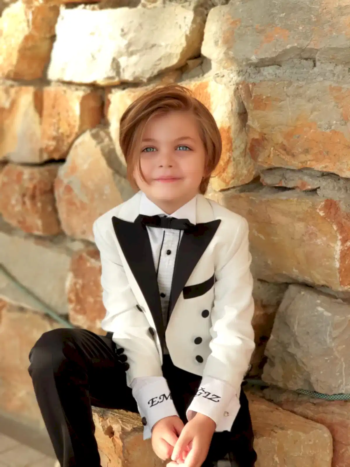 Erkek Çocuk Beyaz Frak Smokin