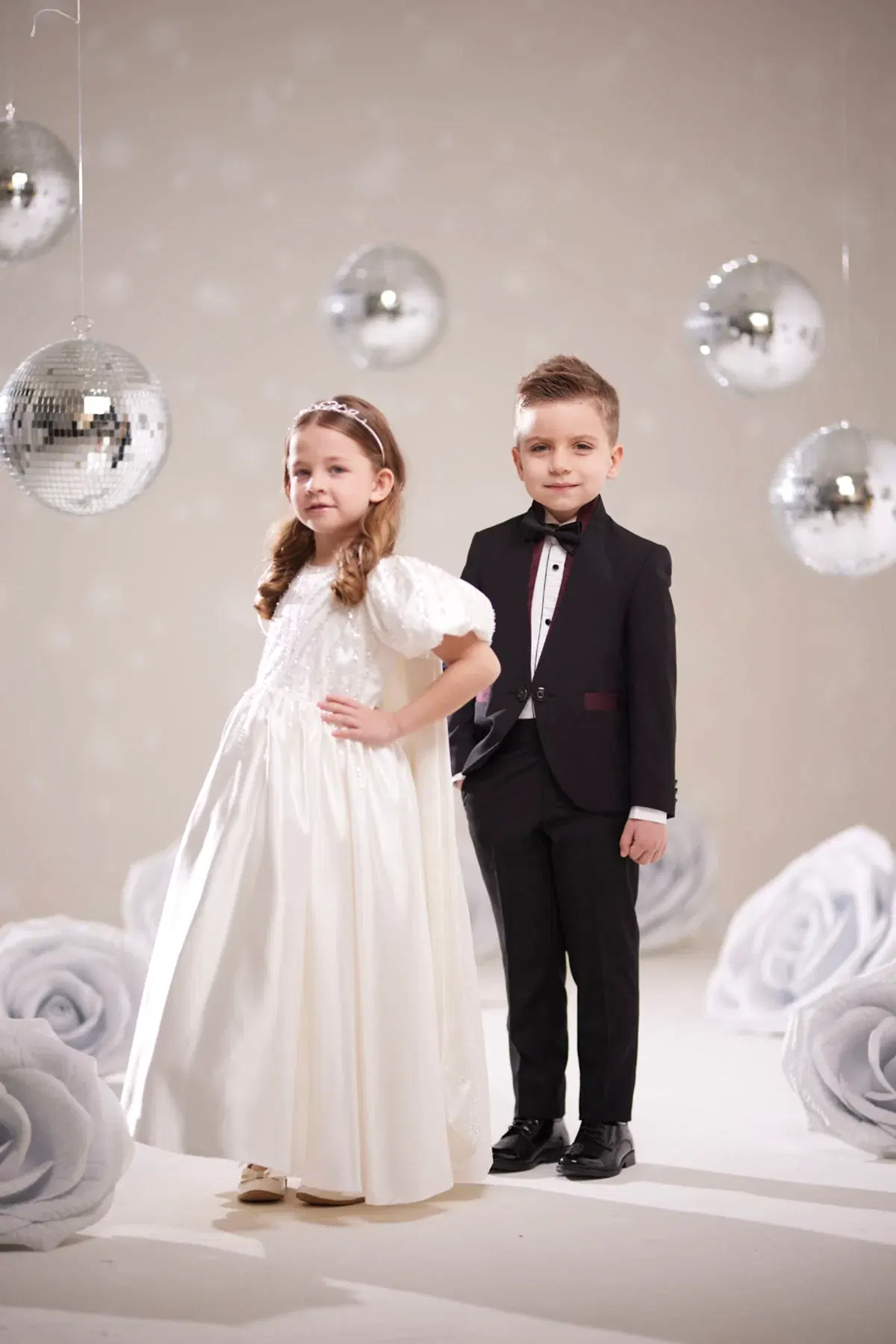 Kız Çocuk Özel Davet Elbisesi – Beyaz Prenses Model