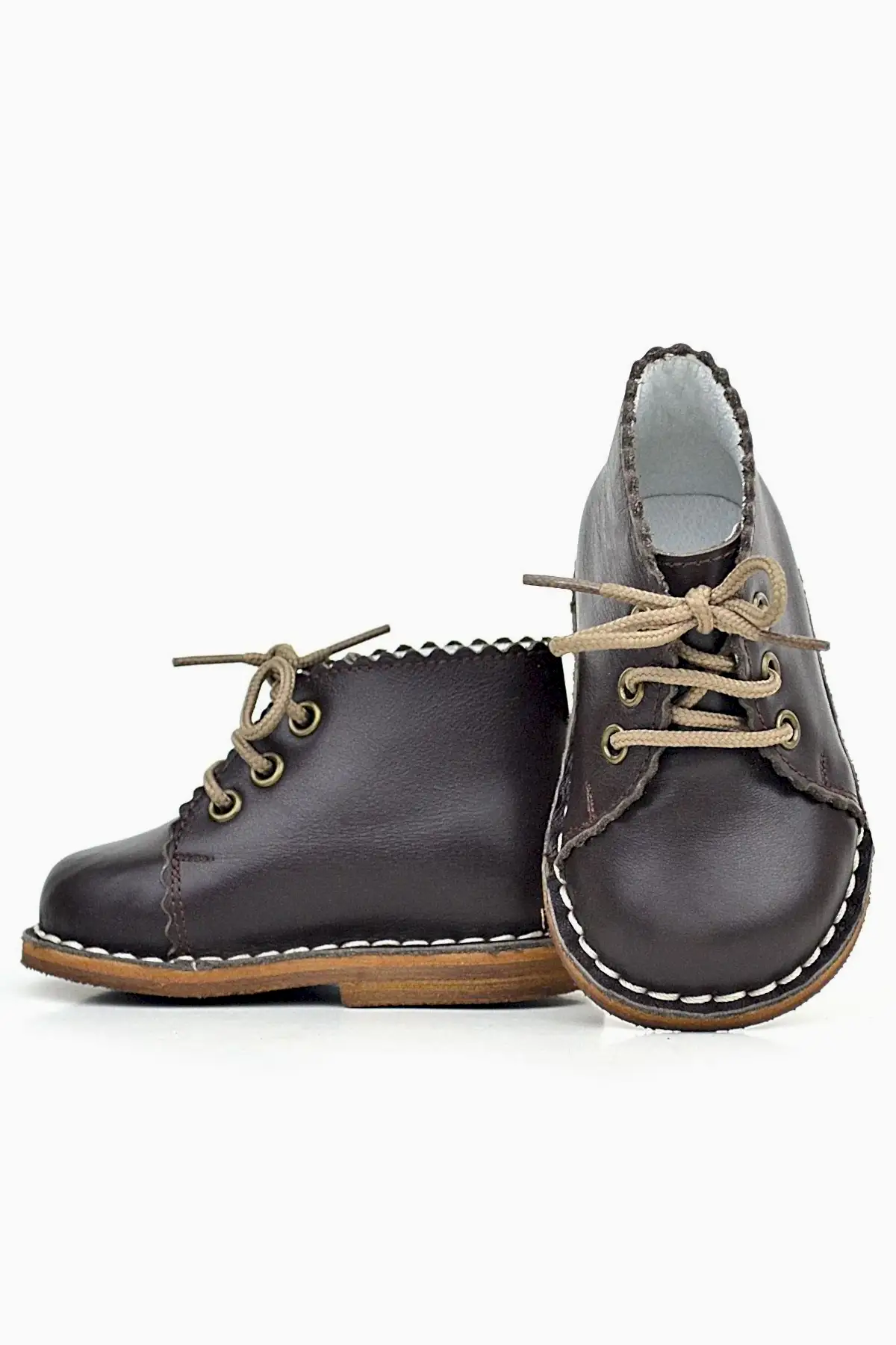 Hakiki Deri Bebek Botu | El Yapımı Unisex 1-3 Yaş İlk Adım Ayakkabısı