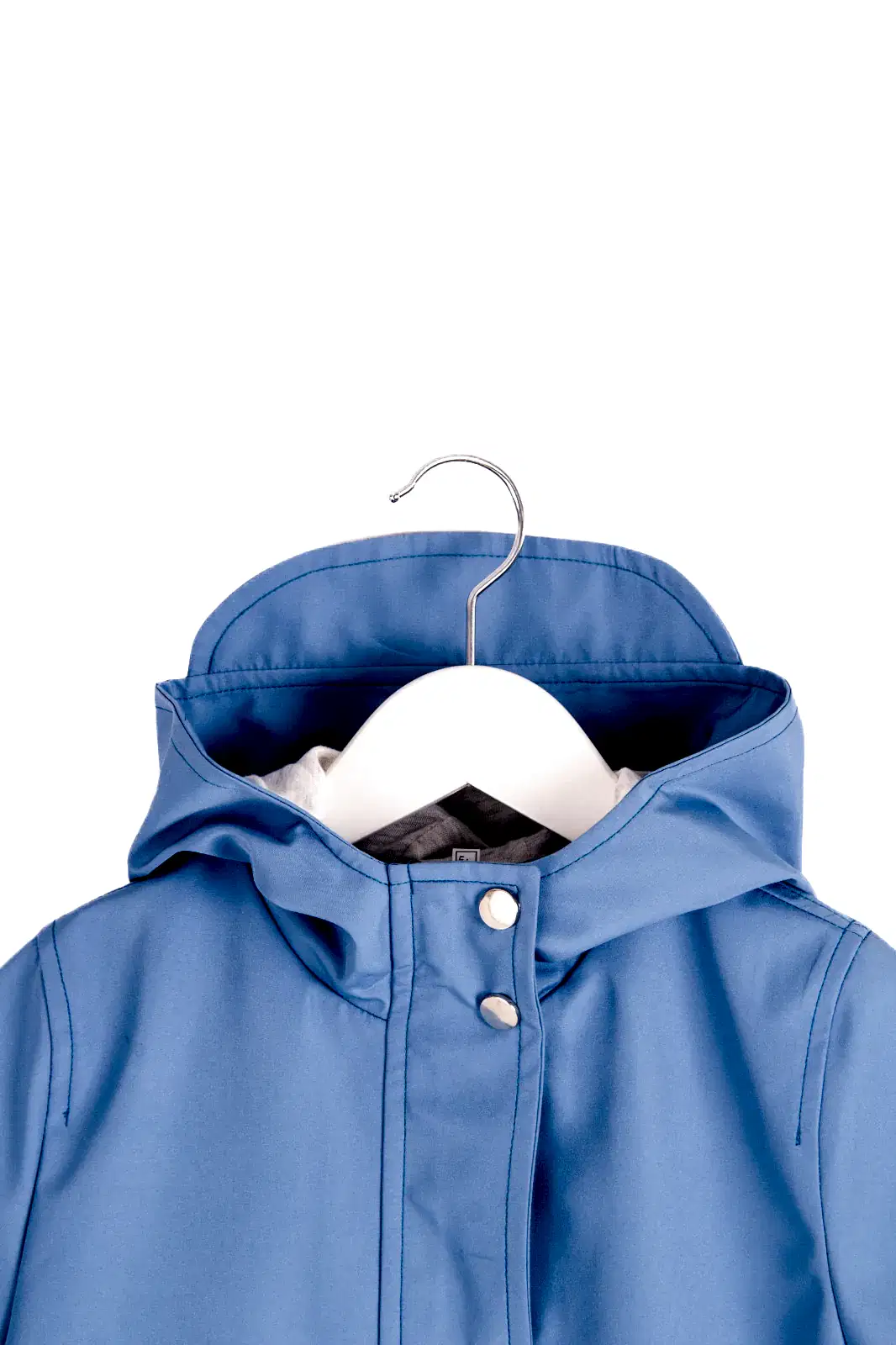 Çocuk Mavi Kapüşonlu Su Geçirmez Mont – Cepli Yağmurluk