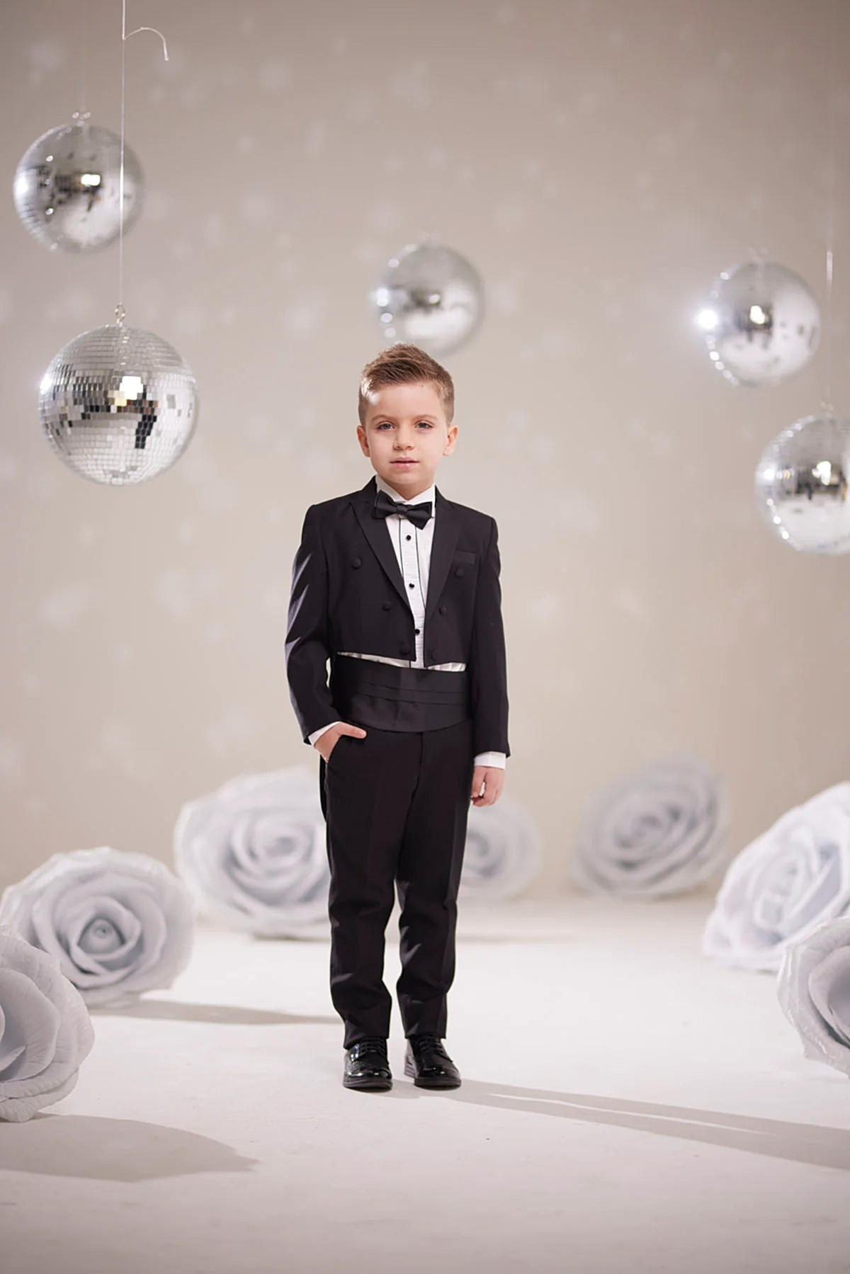 Çocuk Siyah Frak Smokin Takım Elbise