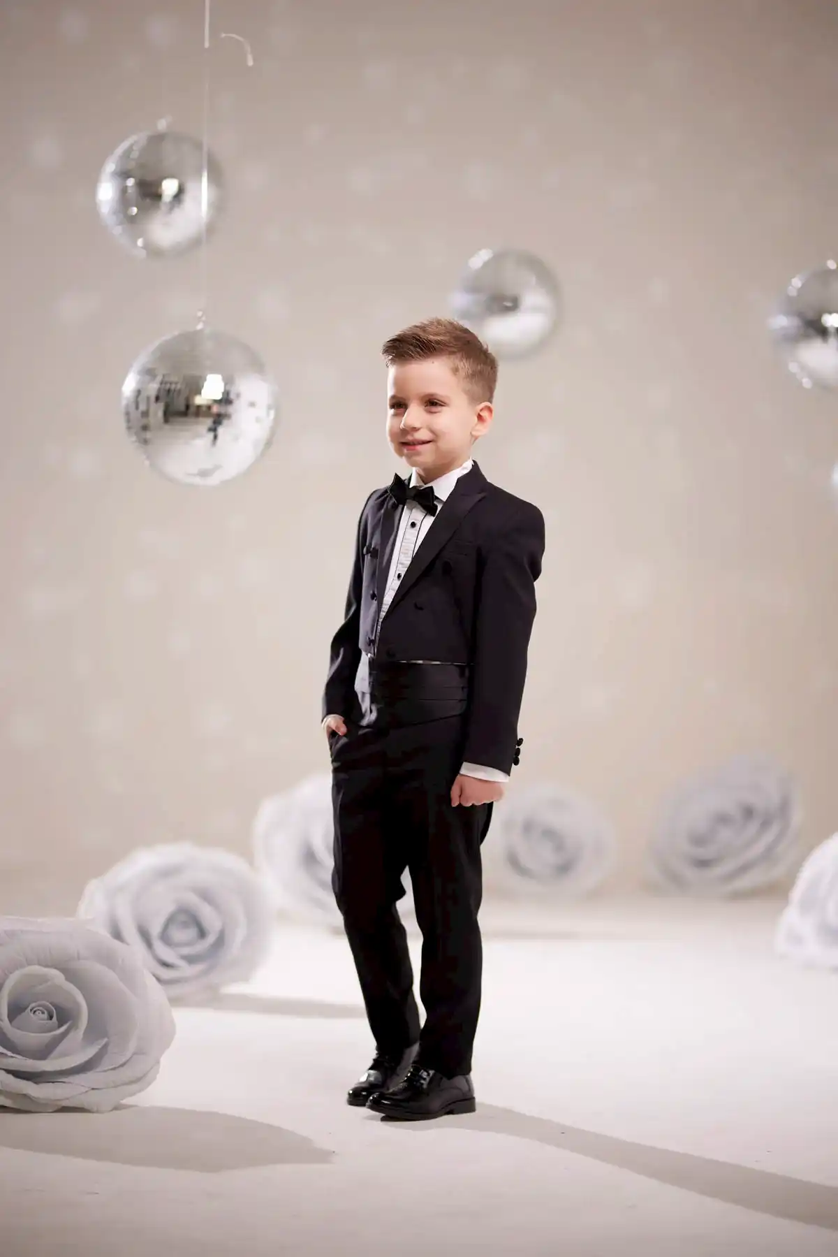 Çocuk Siyah Frak Smokin Takım Elbise