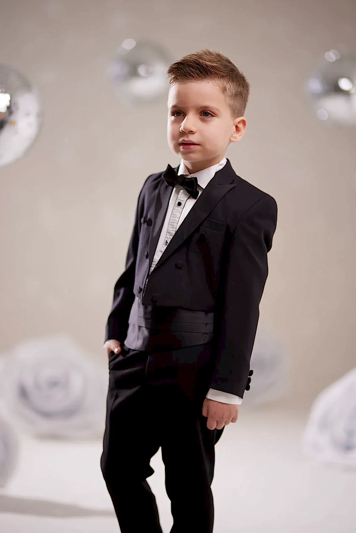 Çocuk Siyah Frak Smokin Takım Elbise