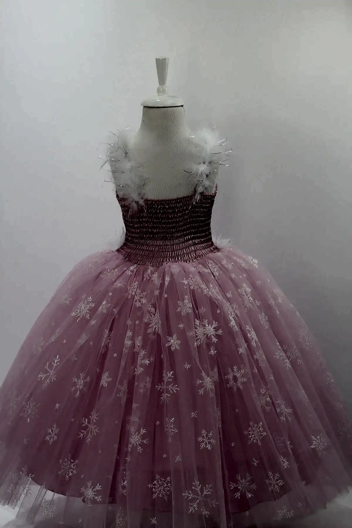 Pembe Resimli Elsa Kostüm