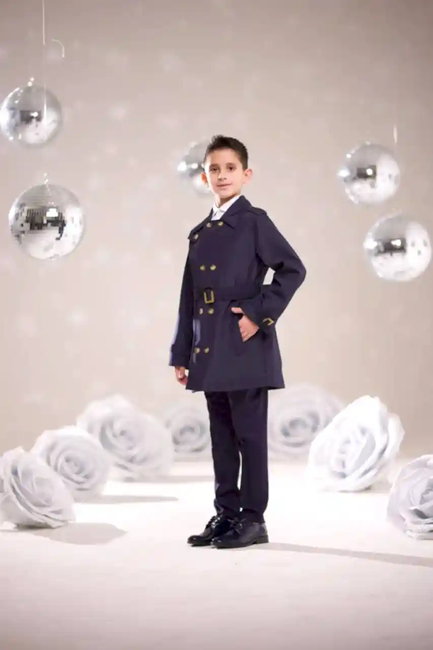 Erkek Çocuk Lacivert Trençkot