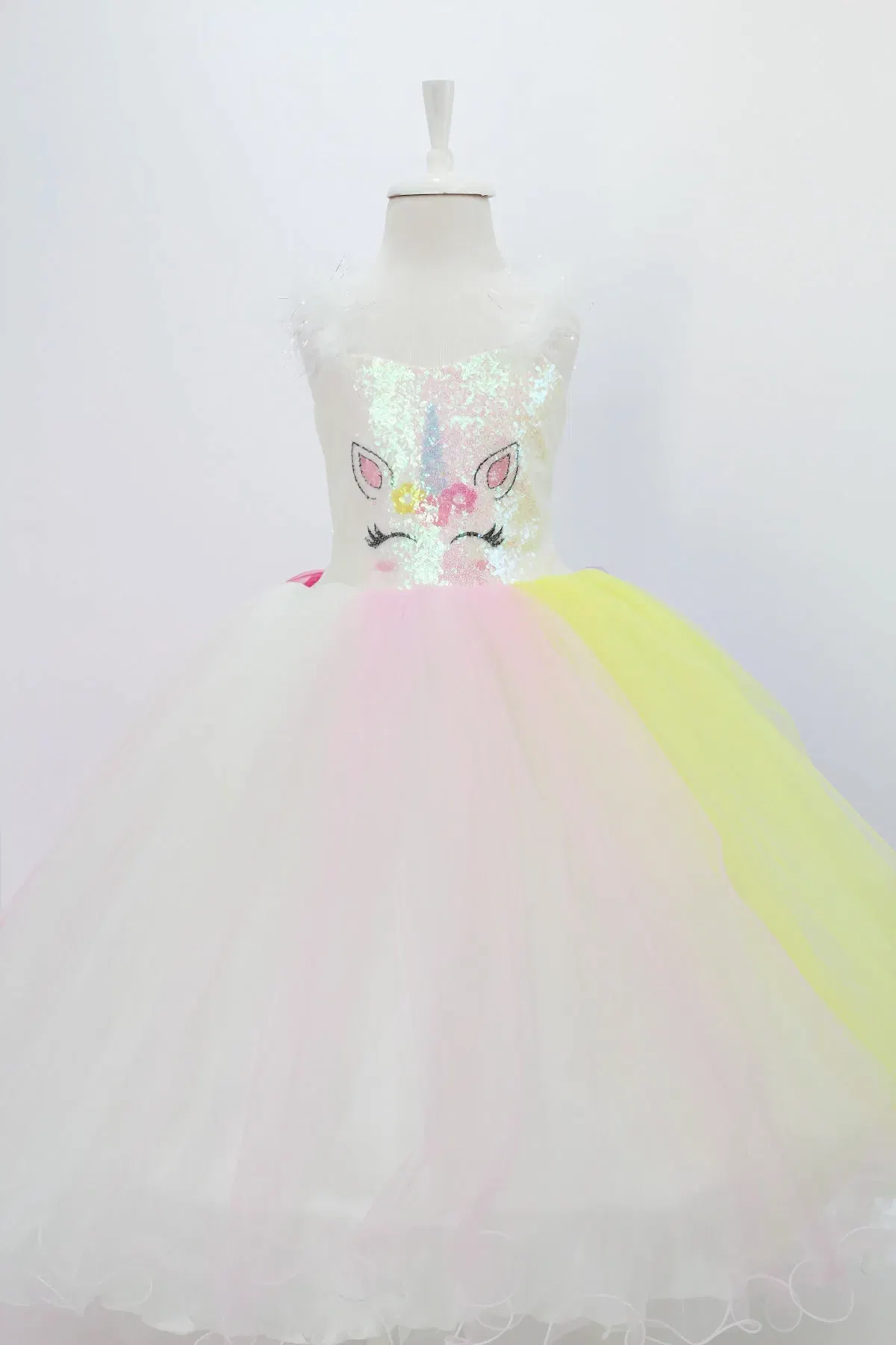 Unicorn Baskılı Tarlatanlı Elbise