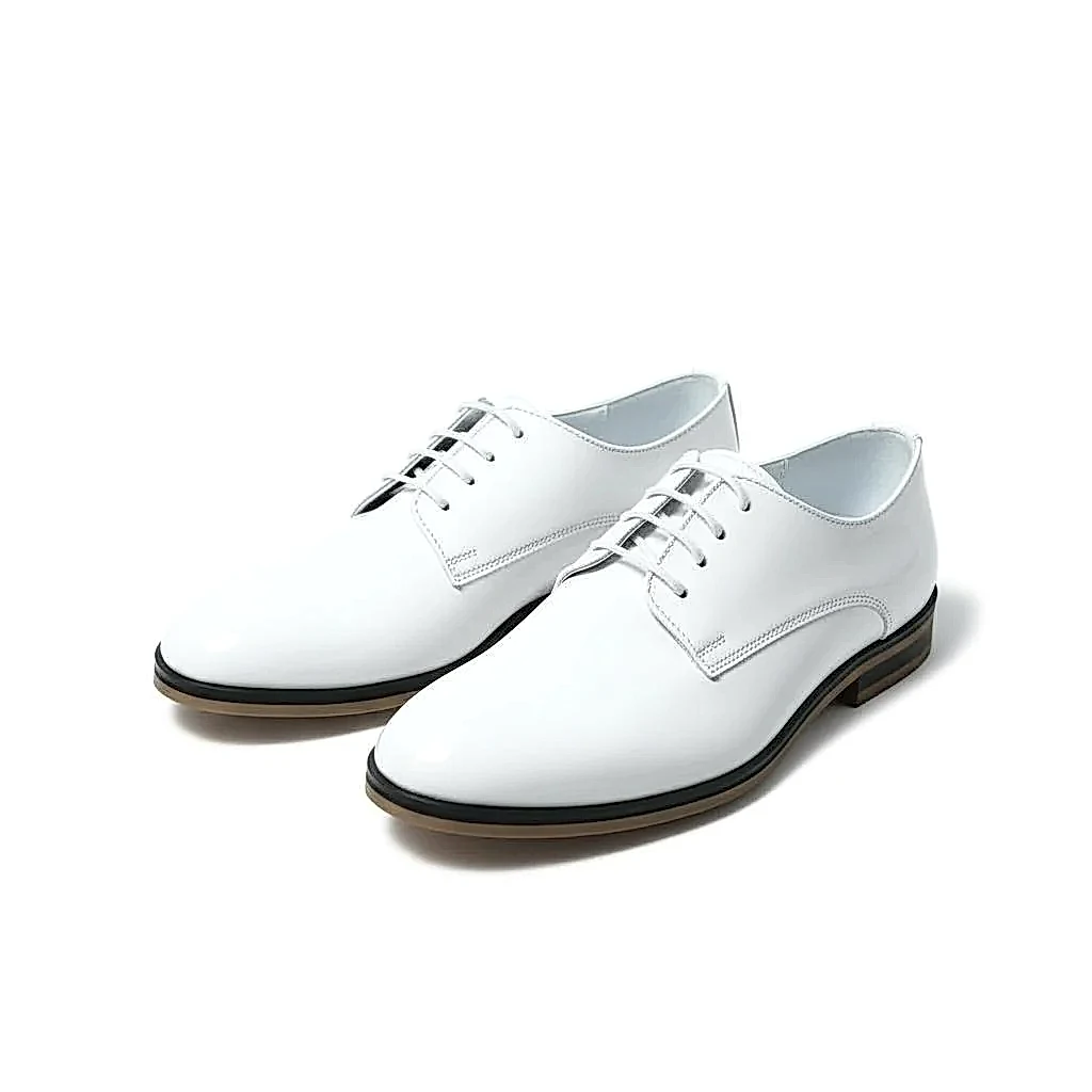 Beyaz Klasik Çocuk Ayakkabısı  Bağcıklı Özel Gün Ayakkabısı