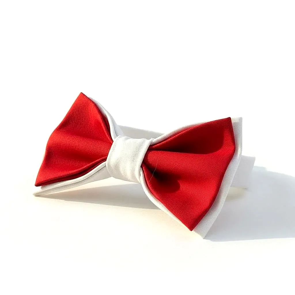Erkek Çocuk Beyaz Kırmızı Papyon – Klasik Şık Özel Gün Aksesuarı