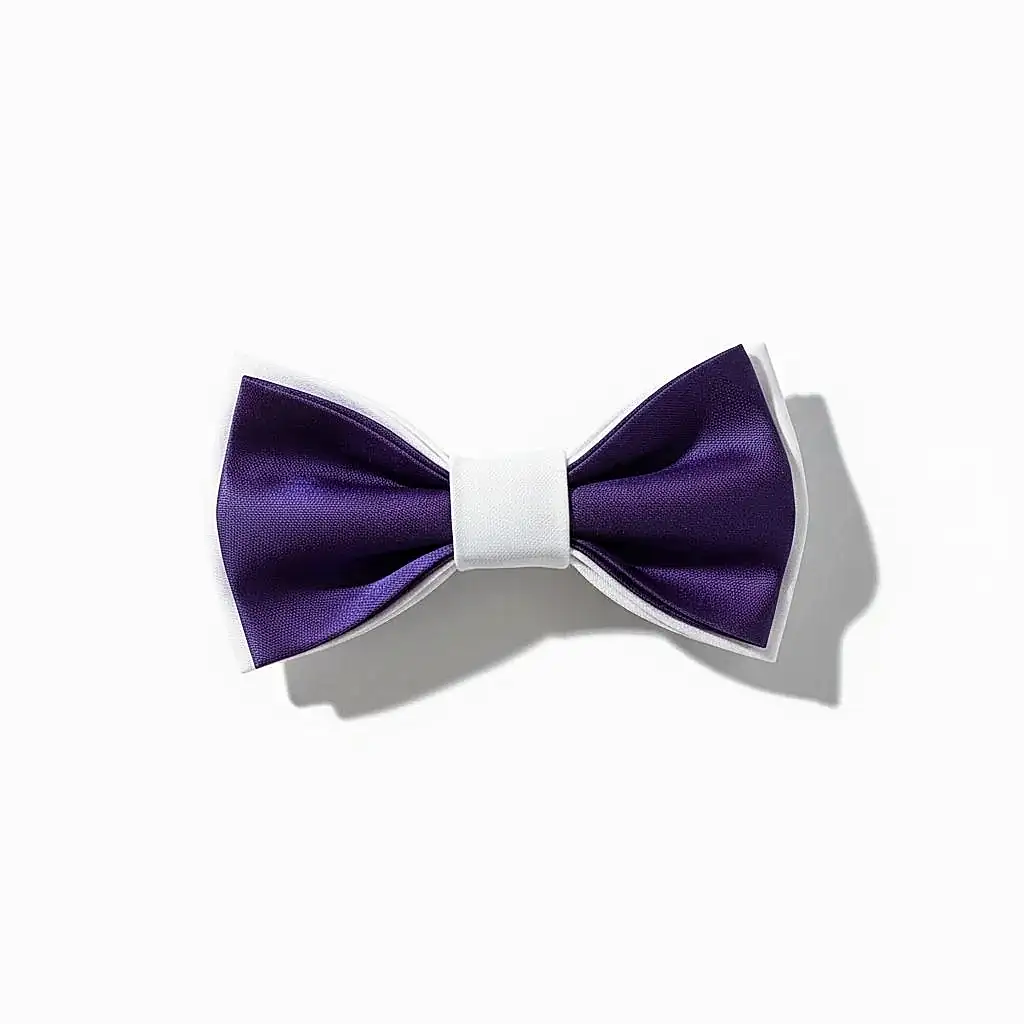 Mor & Beyaz Erkek Çocuk Papyon – Premium Şıklık ve Konfor