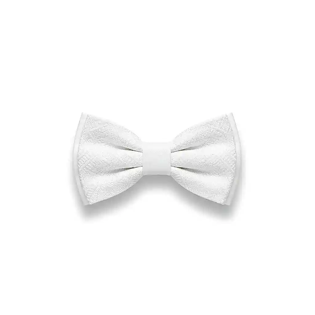 Desenli Beyaz Erkek Çocuk Papyon – Premium Doku & Zarif Şıklık